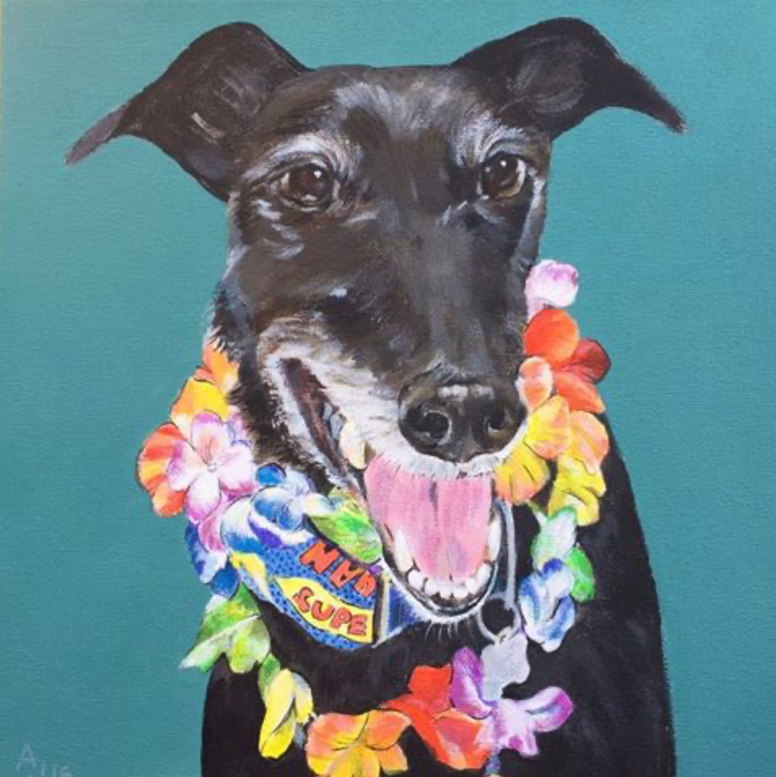 ART HOUSE WOMEN, AMELIA JAY, DISCO DAVE DOG PORTRAIT